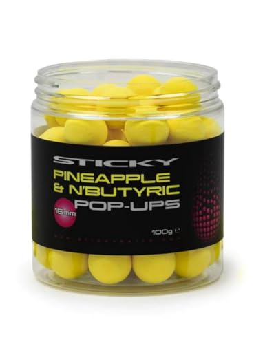 Pineapple & N'Butyric Pop-Ups 16mm 100g Pot von Sticky Baits