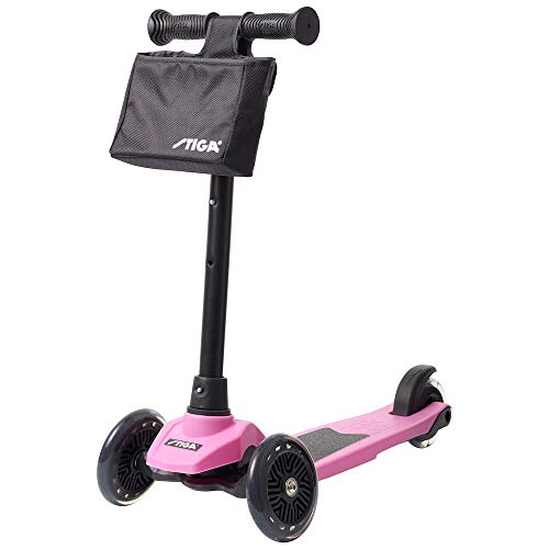 STIGA Mini Kick Supreme+ Premium Kickscooter für Kinder ab 3 Jahre, mit 3 Rädern und Verstellbare Lenkerhöhe – Rosa von Stiga