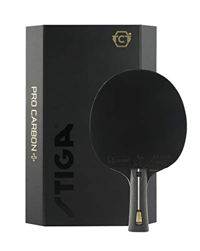 STIGA Unisex – Erwachsene Pro Carbon + Profi Tischtennisschläger, Schwarz/Rot von Stiga