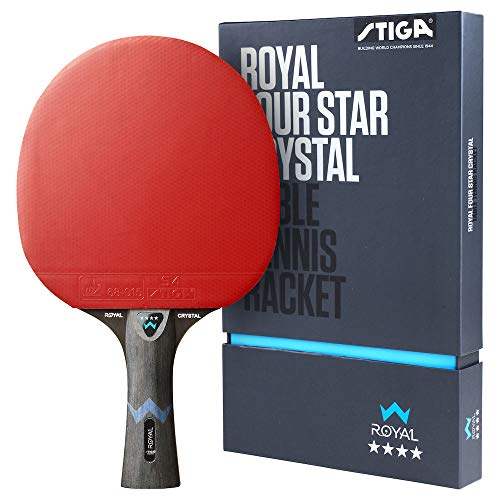 STIGA Royal 4 Sterne Tischtennis Schläger, Schwarz/Rot von Stiga