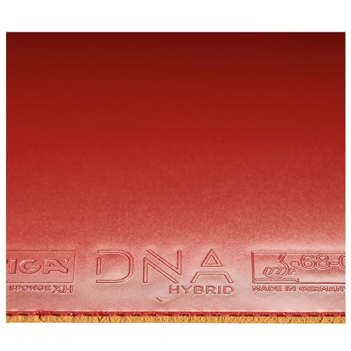 Stiga Tischtennisbelag DNA Hybrid XH mit 52,5 Grad Schwammhärte, Power Sponge Cells und H-Touch Tensor-Technologie, Rot, 2.1 von Stiga