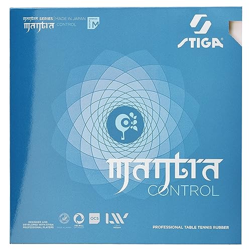 Stiga Tischtennisbelag Mantra Control, Schwarz, 2.0 von Stiga