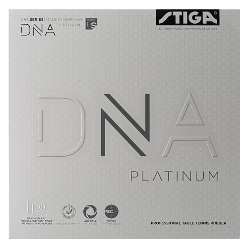 Stiga Unisex-Adult DNA Platinum S Tischtennisbelag, Schwarz, 2.1 von Stiga