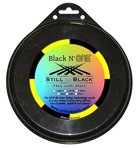 Still N One in schwarz Black-Seil, Tennis, schwarz/gelb, 1,2 mm x 120 mm von Still in Black
