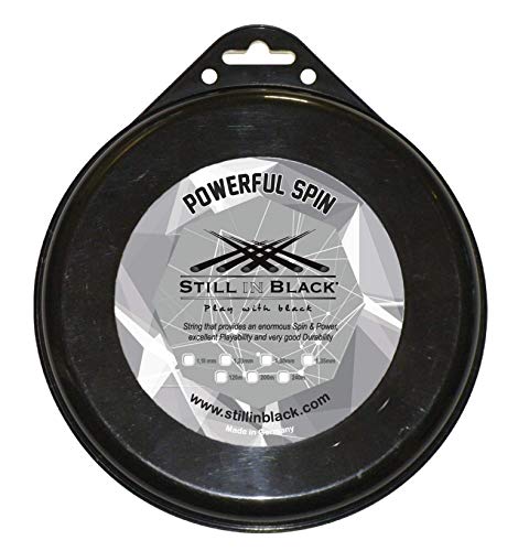 Still in Black Powerful Spin Unisex Tennissaite, Unisex-Erwachsene, SIB4POWERFULSPINS135, Silber, 1,35 mm von Still in Black