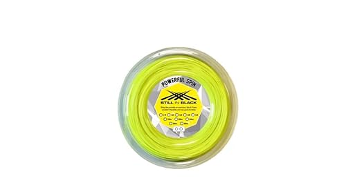 Still in Black Spule 300 m Powerful Spin Yellow Neon 1,30 mm tennisbesaitung, gelb, fluoreszierend von Still in Black