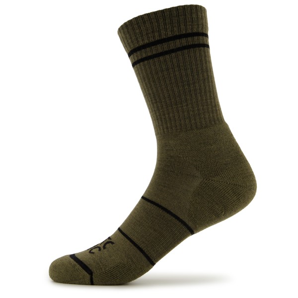 Stoic - Merino Crew Tech Rib Stripes Socks - Multifunktionssocken Gr 36-38 oliv von Stoic