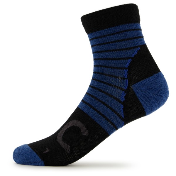 Stoic - Merino MTB Quarter Socks - Radsocken Gr 36-38 blau/schwarz von Stoic