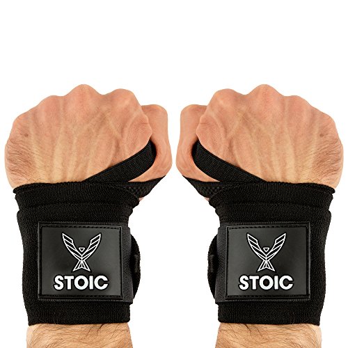 Stoic Wrist Wraps Gewichtheben, Powerlifting, Cross-Training, Bodybuilding mit Daumenschlaufe Professionelle Qualität für Gym Workout, Männer und Frauen Gewichtheben und Krafttraining von Stoic