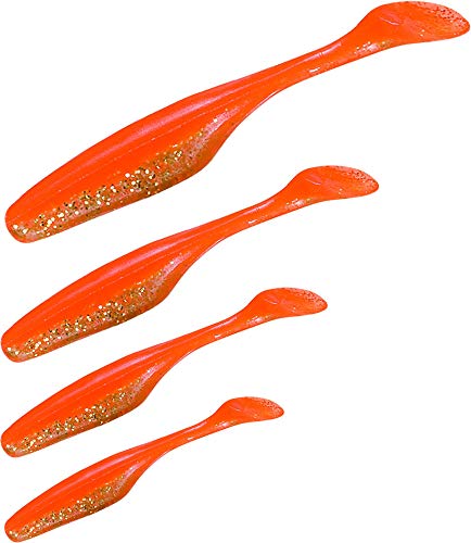 Storfisk fishing & more Fängige Gummifisch Köder 3 Stück im Set, Farbe :Orange, Länge:12 cm von Storfisk fishing & more