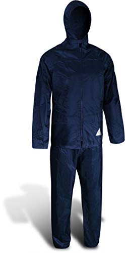 Storfisk fishing & more Regenanzug Set - Regenhose mit Gummizug und Regenjacke mit Reißverschluss, Farbe :Blau, Größe:XL von Storfisk fishing & more