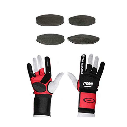 Storm Bowling Products Unisex-Erwachsene Storm Power Glove Plus-Right Hand Medium Handschuh, schwarz/red von Storm