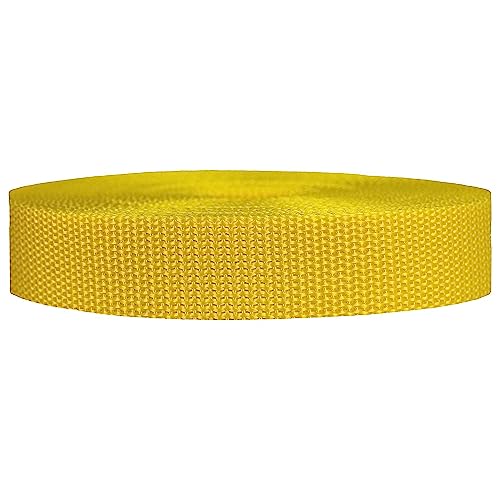 Strapworks Schweres Polypropylen-Gurtband – robuste Poly-Umreifung für Outdoor-Heimwerker-Ausrüstungsreparatur, 3,8 cm x 9,1 m, gelb von Strapworks
