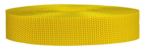 Strapworks Schweres Polypropylen-Gurtband – robuste Poly-Umreifung für Outdoor-Reparatur, 2,5 cm x 22,8 m, Gelb von Strapworks