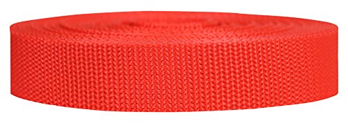 Strapworks Schweres Polypropylen-Gurtband – robuste Poly-Umreifung für Outdoor-DIY-Ausrüstung, 2,5 cm x 9,1 m, Blutorange von Strapworks