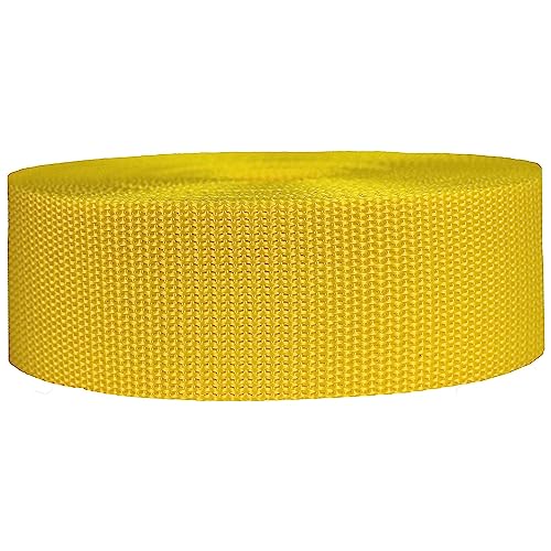 Strapworks Schweres Polypropylen-Gurtband – robuste Poly-Umreifung für Outdoor-DIY-Ausrüstung, 5,1 cm x 45,7 m – Gelb von Strapworks