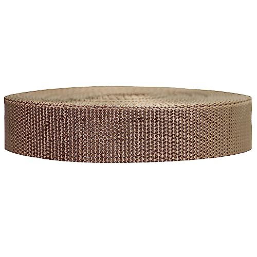 Strapworks Unisex-Erwachsene Polypropylene Webbing Strapazierfähige Poly-Umreifung für Outdoor-Heimwerker-Ausrüstung, 3,8 cm x 22,8 m, hautfarben, 1.5" x 25 Yard von Strapworks