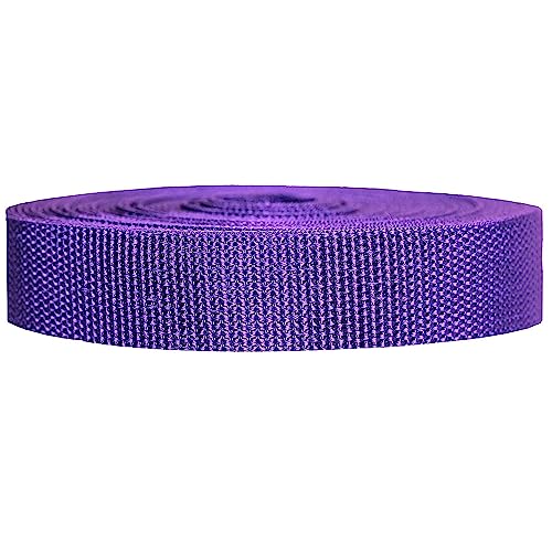 Strapworks Unisex-Erwachsene Polypropylene Webbing Strapazierfähige Poly-Umreifung für Outdoor-Heimwerker-Ausrüstung, 3,8 cm x 22,8 m, violett, 1.5" x 25 Yard von Strapworks