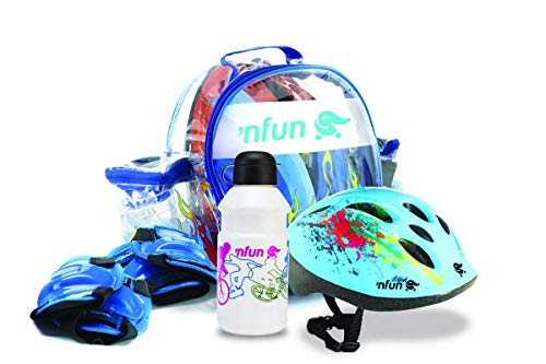 NFUN Strategic Sports Limited fs-100b/NF Set – Set KidCool Pollock Helm/Trinkflasche/Kniebandage von NFUN
