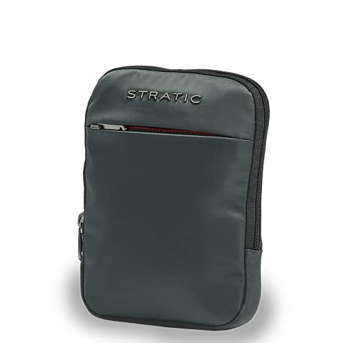 STRATIC Pure Body Bag Brusttasche Herren Crossbody Bag nachhaltige Umhängetasche, wasserabweisend, Kartenfach, Masken- Hygienefach, Dark Green von Stratic