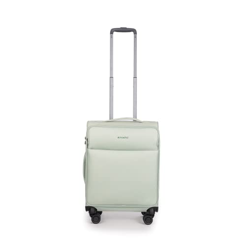 Stratic Light + Koffer Weichschale Reisekoffer Trolley Rollkoffer Handgepäck, TSA Kofferschloss, 4 Rollen, Erweiterbar, Größe S, Mint von Stratic