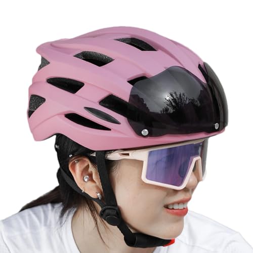 Streysisl Motorradmützen für Herren,Fahrradmützen für Herren - Mountainbike-Mütze mit Abnehmbarer Magnetbrille | Fahrrad-Kopfbedeckung, Rennhelm, Kopfschutz für Männer, Frauen, Erwachsene von Streysisl