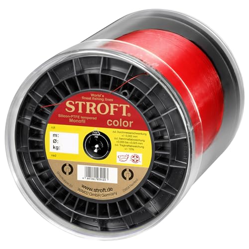 STROFT Color Monofile Angelschnur Rot 0,14mm 2,0kg 5000m von Stroft