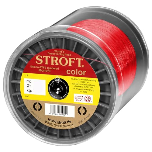 STROFT Color Monofile Angelschnur Rot 0,16mm 2,5kg 1000m von Stroft
