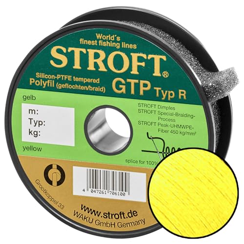 STROFT GTP Typ R Geflochtene Angelschnur 125m gelb R2-0,180mm-5,5kg von Stroft
