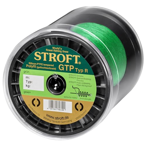 STROFT GTP Typ R Geflochtene Angelschnur 2000m grün R1-0,150mm-4,5kg von Stroft