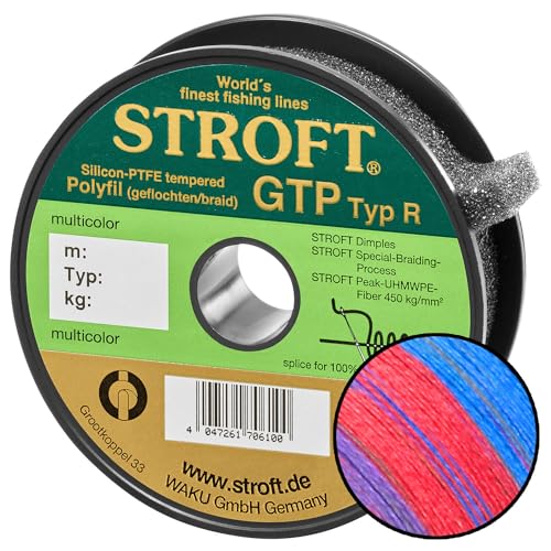 STROFT GTP Typ R Geflochtene Angelschnur 200m Multicolor R1-0,150mm-4,5kg von Stroft
