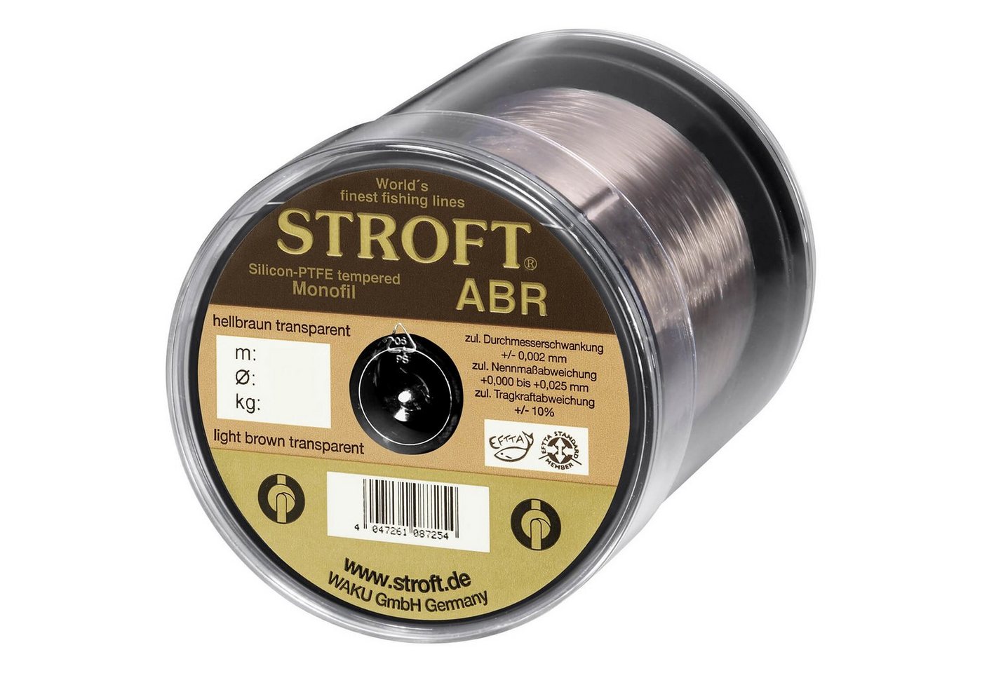 Stroft Angelschnur Schnur STROFT ABR Monofile 300m, 300 m Länge, 0.225 mm Fadendurchmesser, (1-St), 5.1kg Tragkraft von Stroft