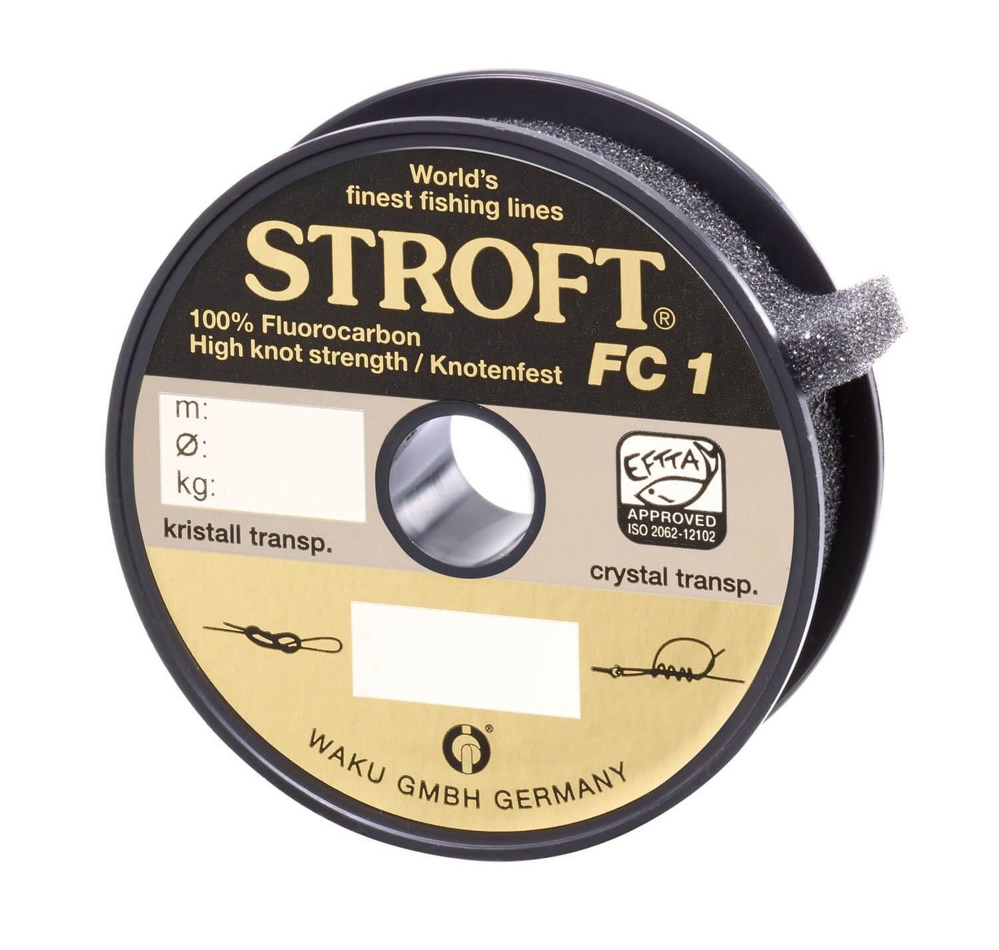Stroft Angelschnur Schnur STROFT FC1 Fluorocarbon 100m, 100 m Länge, 0.22 mm Fadendurchmesser, (1-St), 4.1kg Tragkraft von Stroft