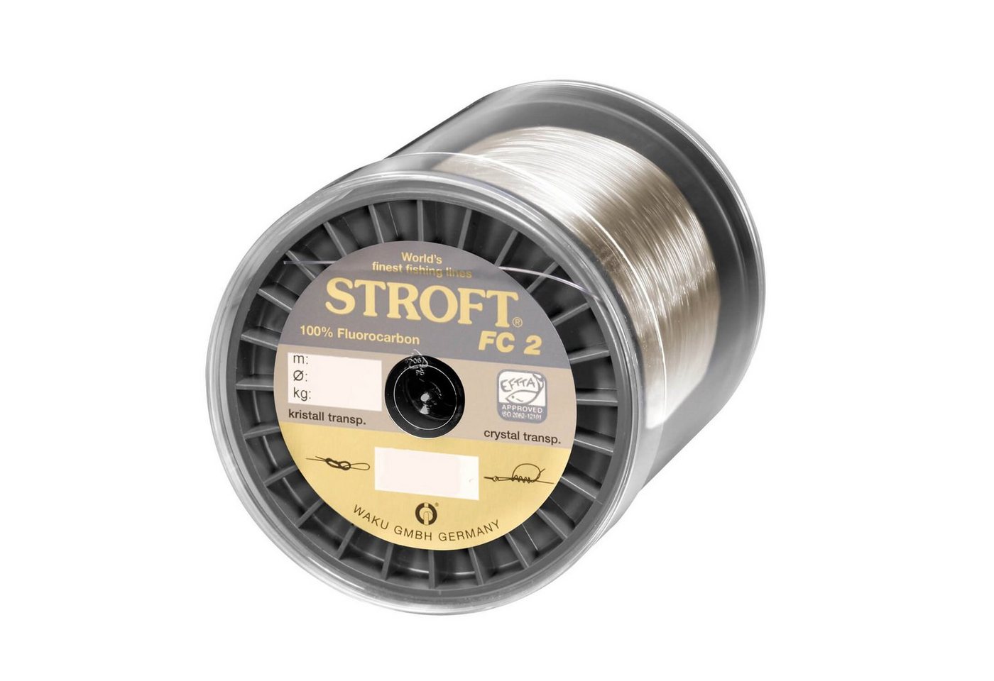 Stroft Angelschnur Schnur STROFT FC2 Fluorocarbon 1000m, 1000 m Länge, 0.11 mm Fadendurchmesser, (1-St), 1.2kg Tragkraft von Stroft