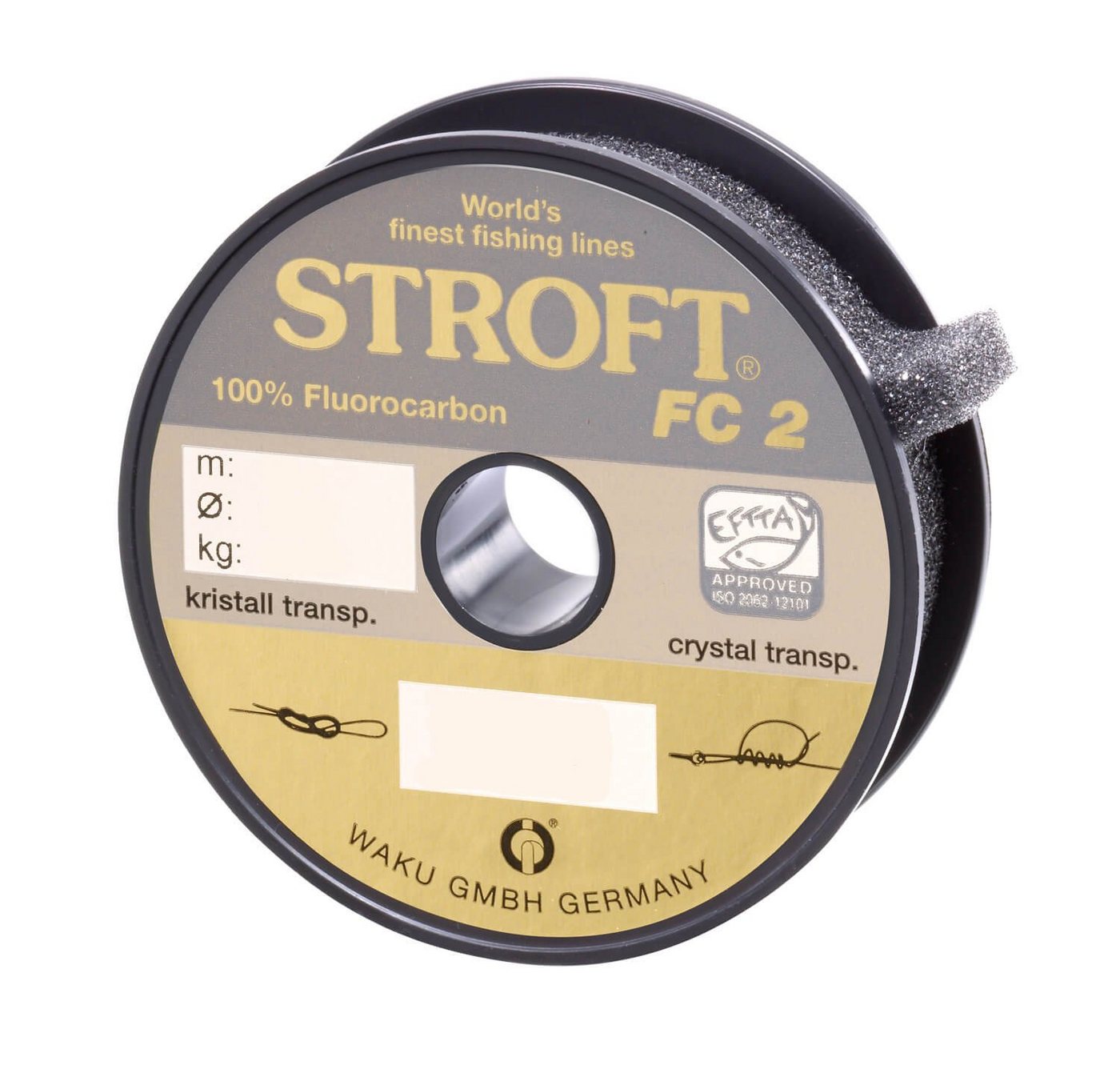 Stroft Angelschnur Schnur STROFT FC2 Fluorocarbon 100m, 100 m Länge, 0.35 mm Fadendurchmesser, (1-St), 8.6kg Tragkraft von Stroft