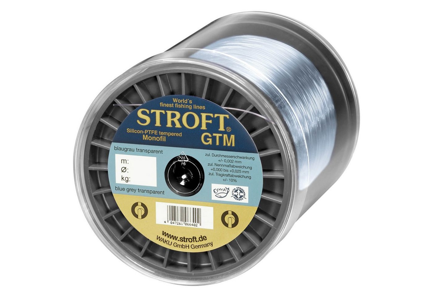 Stroft Angelschnur Schnur STROFT GTM Monofile 2000m, 2000 m Länge, 0.45 mm Fadendurchmesser, (1-St), 17.5kg Tragkraft von Stroft