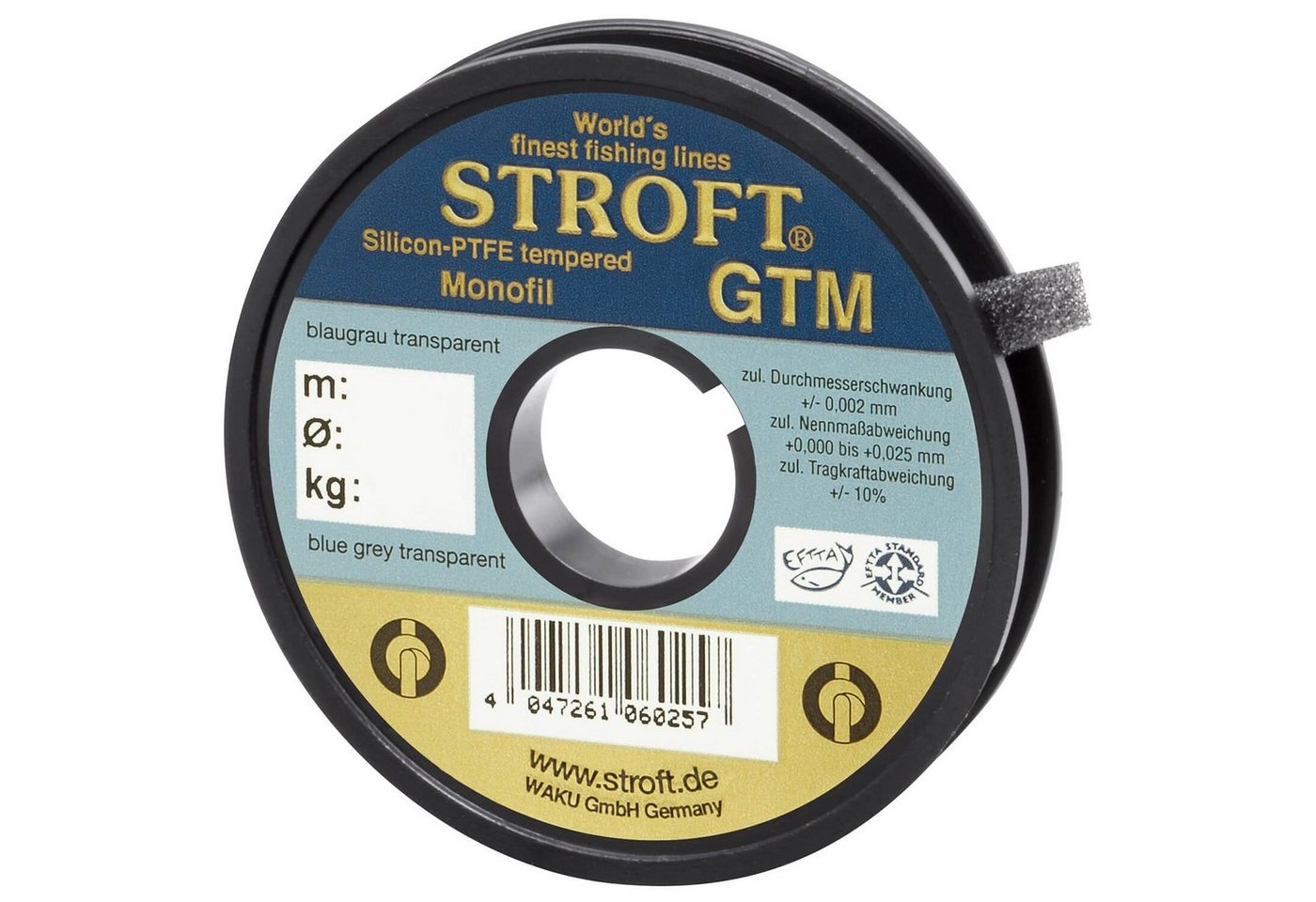 Stroft Angelschnur Schnur STROFT GTM Monofile 25m, 25 m Länge, 0.10 mm Fadendurchmesser, (1-St), 1.4kg Tragkraft von Stroft