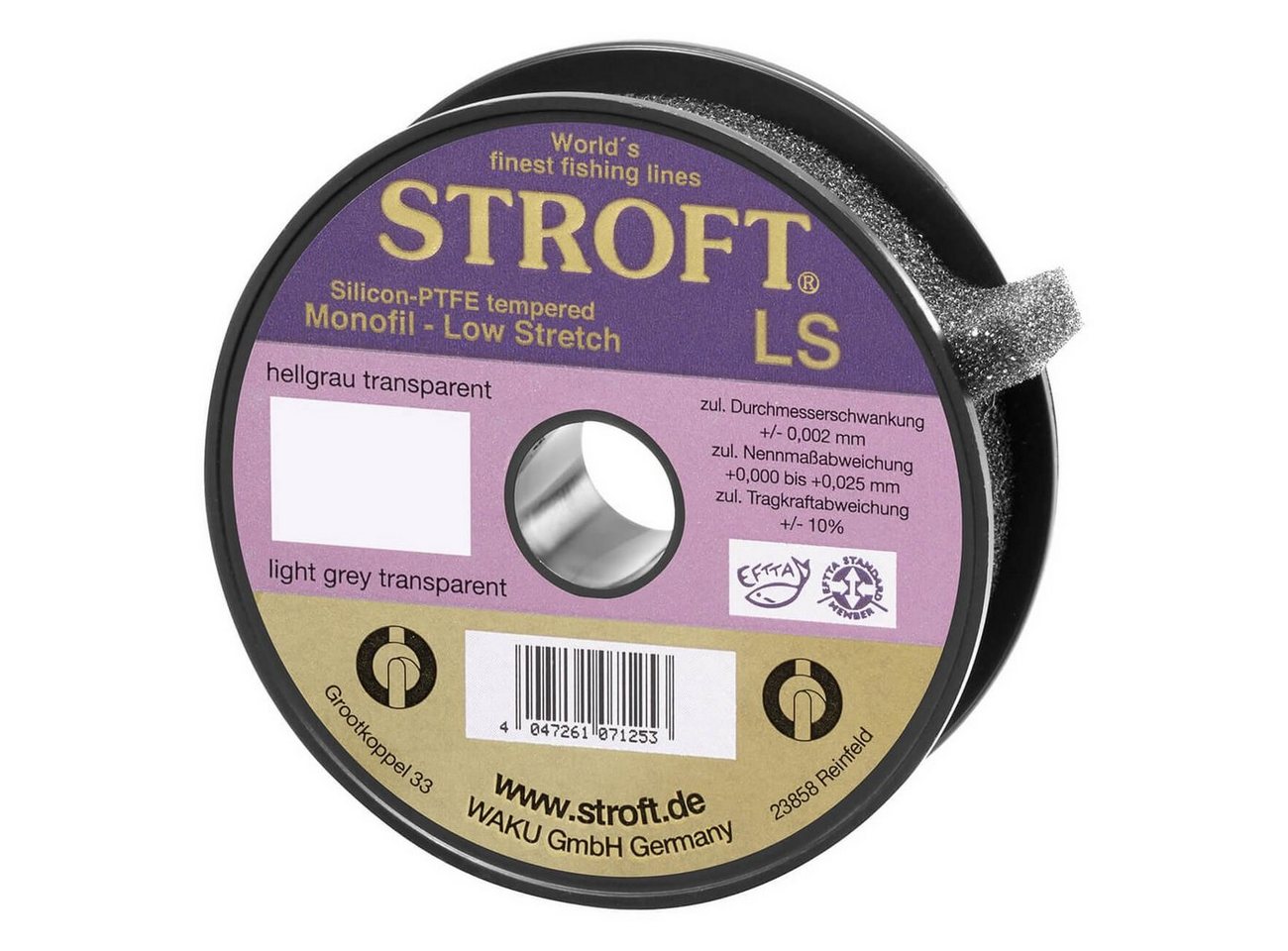Stroft Angelschnur Schnur STROFT LS Monofile 100m, 100 m Länge, 0.45 mm Fadendurchmesser, (1-St), 19.0kg Tragkraft von Stroft