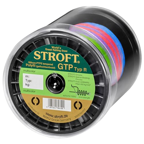 Stroft GTP Typ R Geflochtene Angelschnur 2000m Multicolor R06-0,130mm-4kg von Stroft