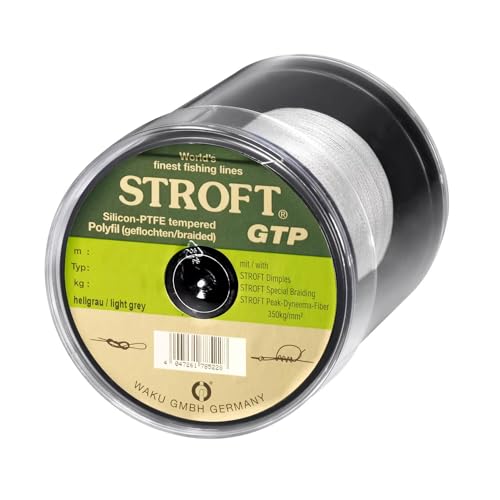 Stroft Schnur GTP Typ S Geflochtene 2000m Silbergrau S1-0,15mm-5kg von Stroft