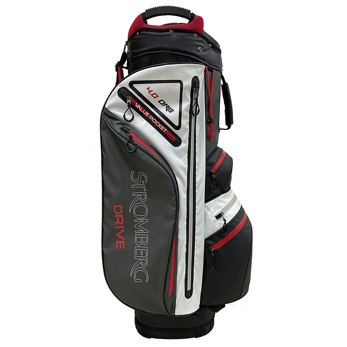 Stromberg Drive Organiser 4.0 Waterproof Golf Cart Bag, Black/ white/ red, One Size | American Golf - Father's Day Gift von Stromberg