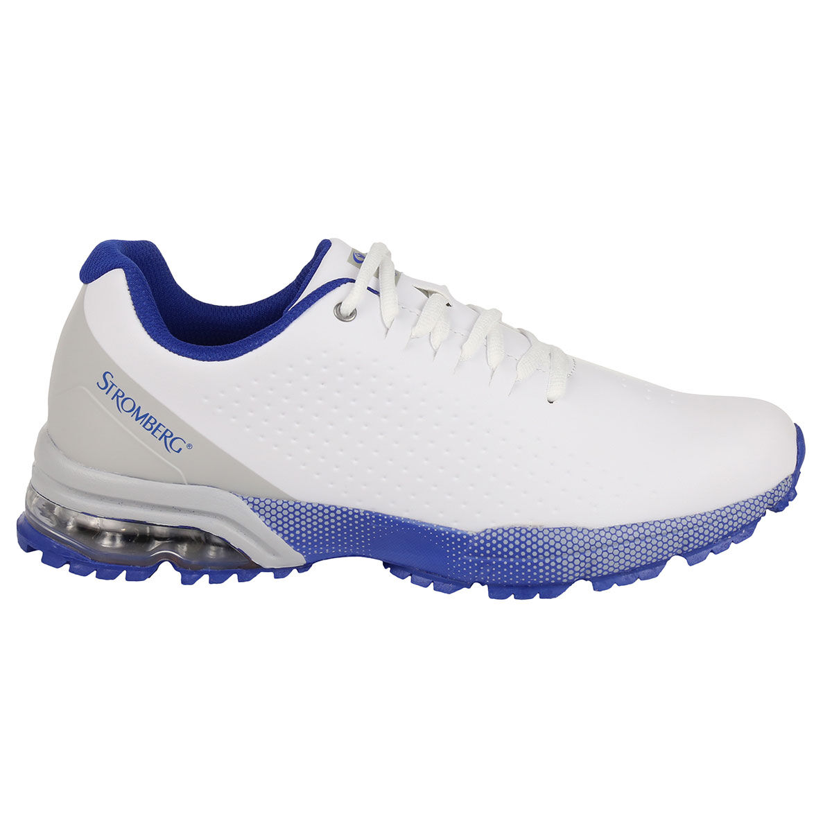 Stromberg White and Blue Waterproof Ailsa Spikeless Golf Shoes, Size: 10 | American Golf von Stromberg