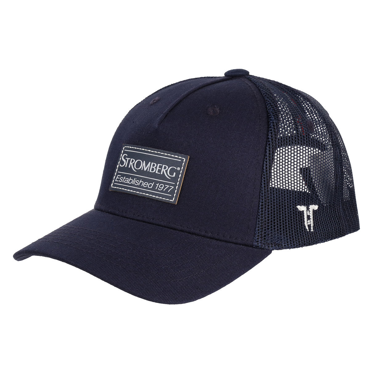 Stromberg Navy Blue and White Comfortable Chambray Trucker Golf Cap | American Golf, One Size von Stromberg