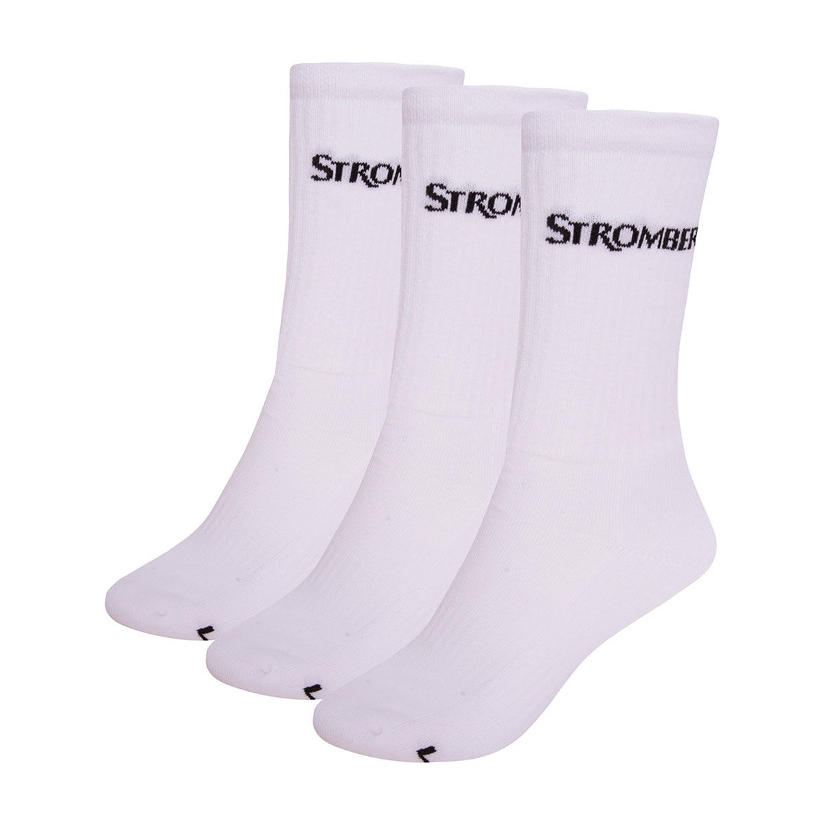 Stromberg Men's Edge Crew Golf Socks - 3 Pack, Mens, White, 6-8.5 | American Golf von Stromberg