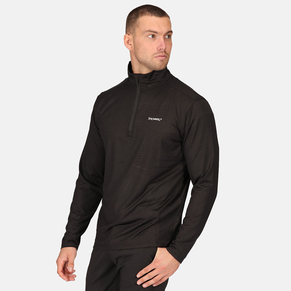 Stromberg Men's Emboss Half Zip Golf Midlayer, Mens, Black, Small | American Golf von Stromberg