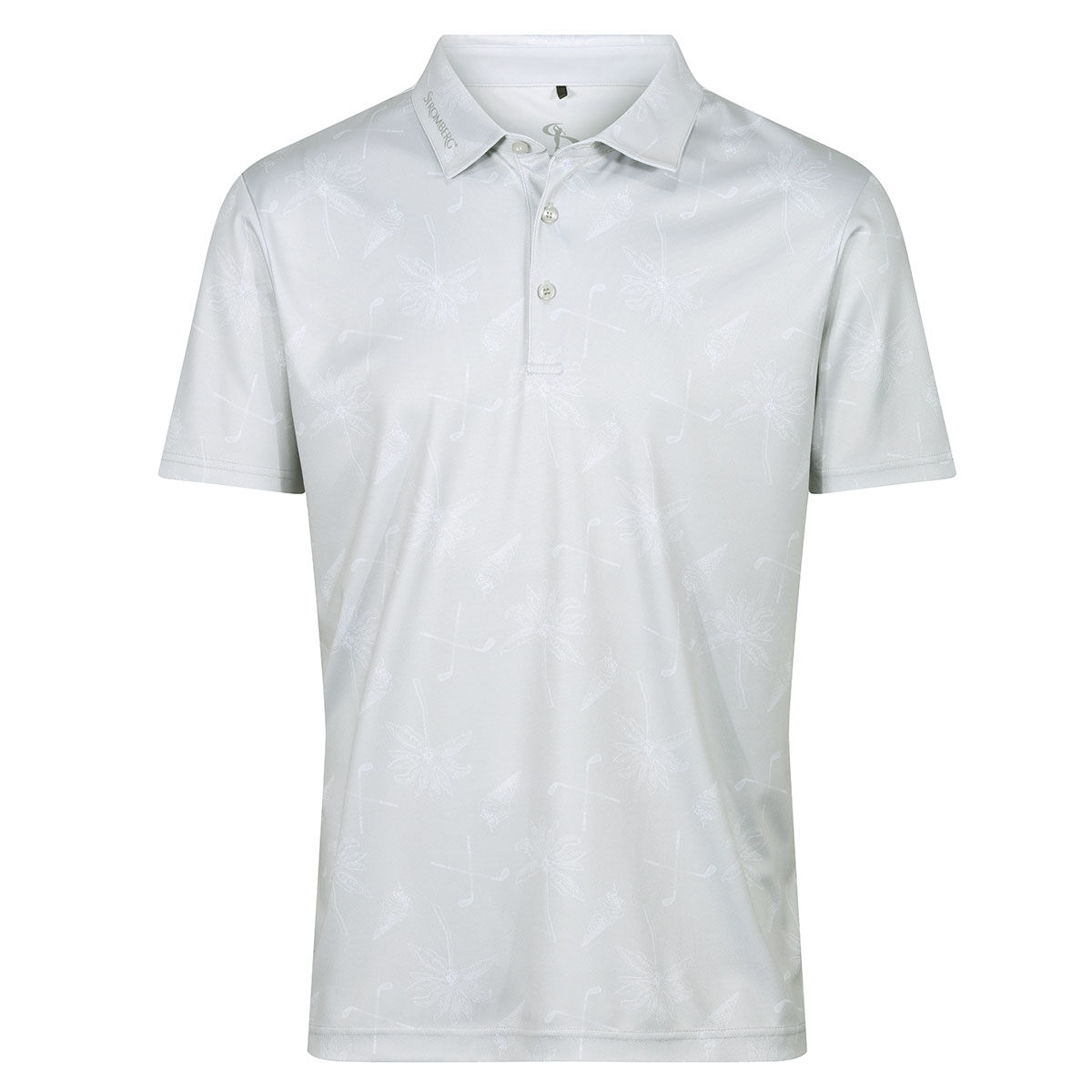 Stromberg Men's Etna Print Golf Polo Shirt, Mens, Grey, Large | American Golf von Stromberg