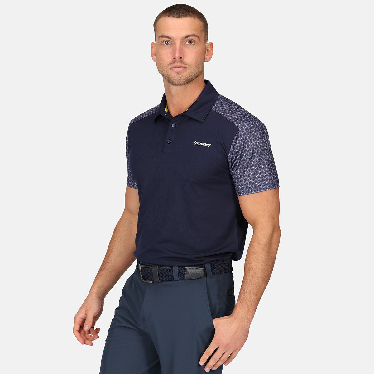 Stromberg Men's Feather Golf Wedge Golf Polo Shirt, Mens, Navy blue, Small | American Golf von Stromberg