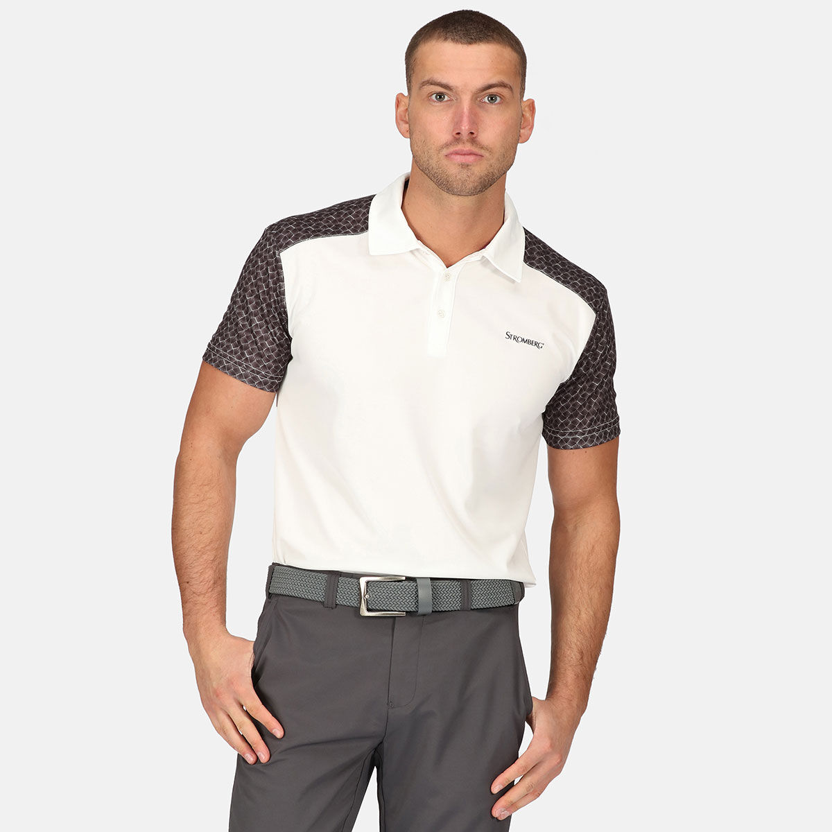 Stromberg Men's Feather Golf Wedge Golf Polo Shirt, Mens, White/black, Small | American Golf von Stromberg