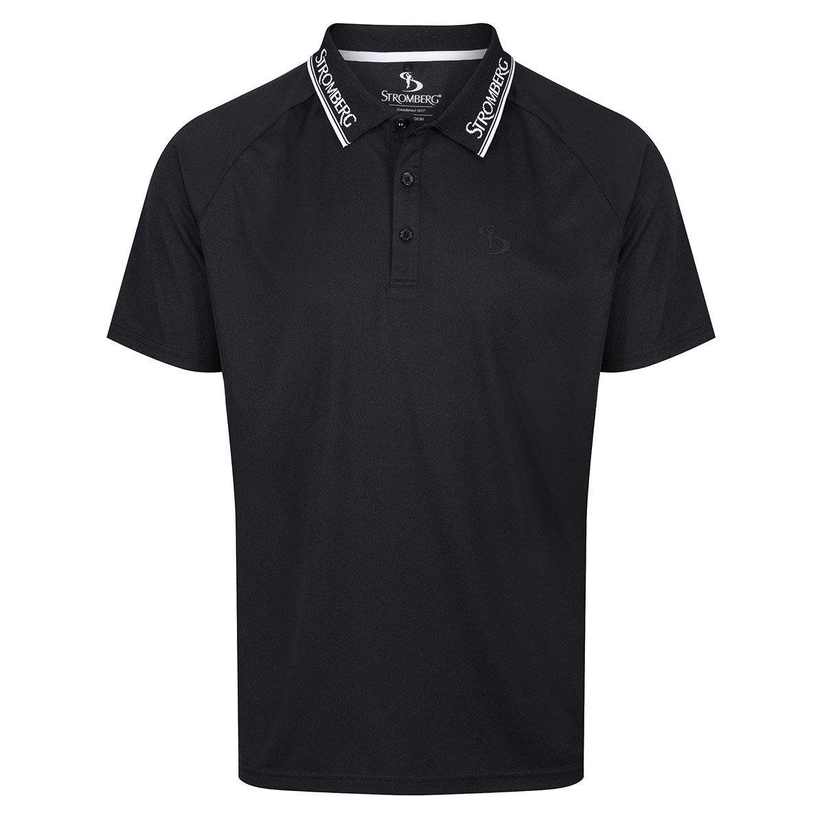 Stromberg Men's Flier Collar Golf Polo Shirt, Mens, Black, Large | American Golf von Stromberg