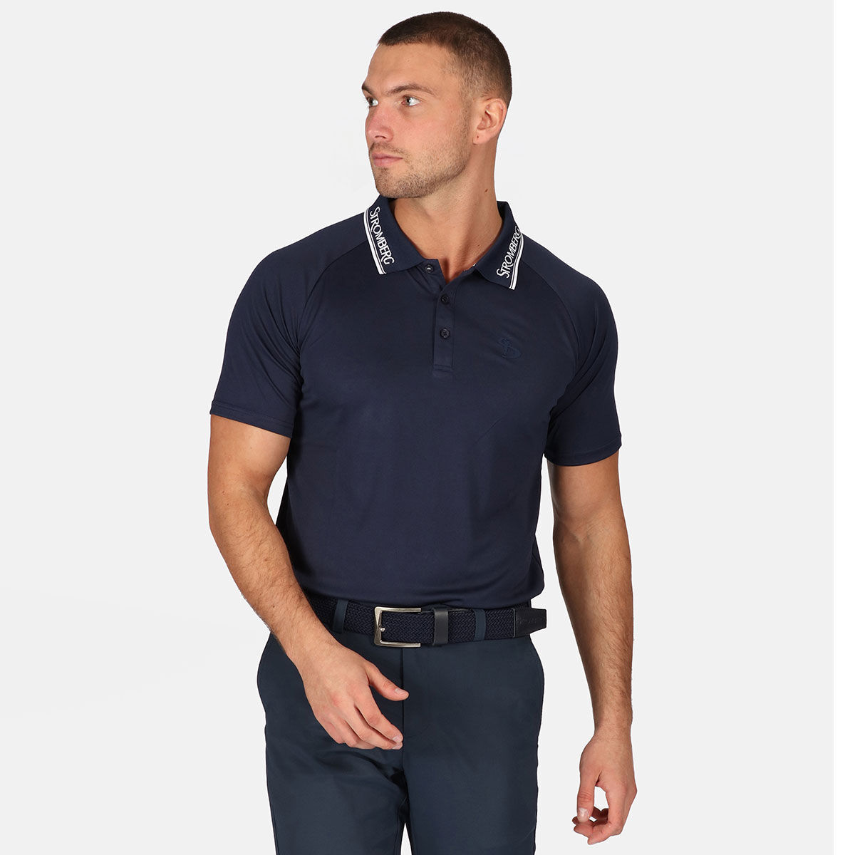 Stromberg Men's Flier Collar Golf Polo Shirt, Mens, Navy blue, Large | American Golf von Stromberg